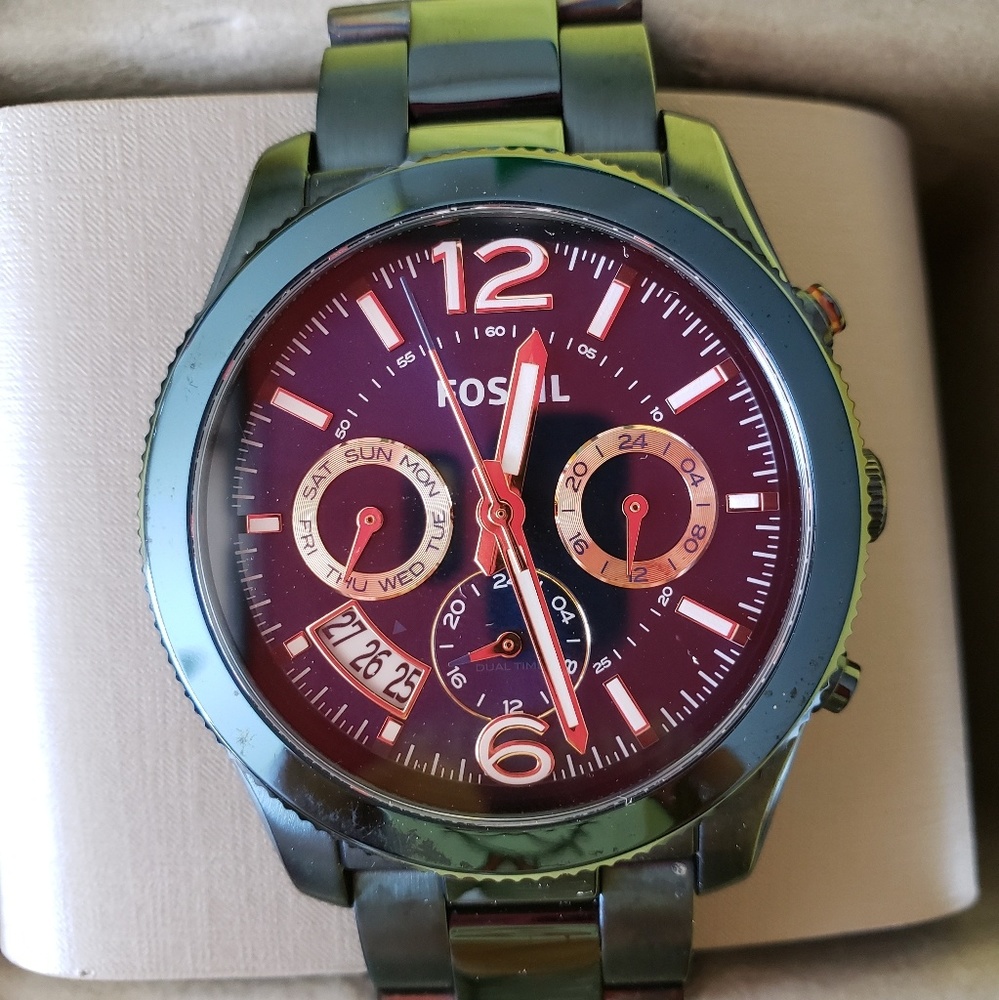 FOSSIL BOYFRIEND MULTIFUNCTION BLUE STAINLESS STE